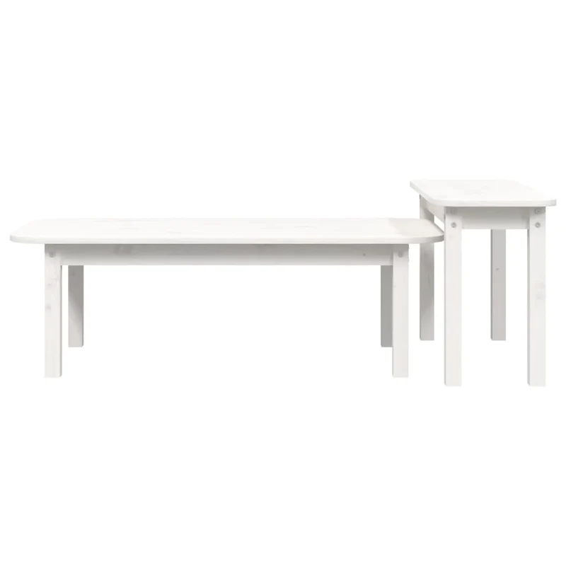 Ensemble de deux tables basses en bois de pin blanc DEC031259
