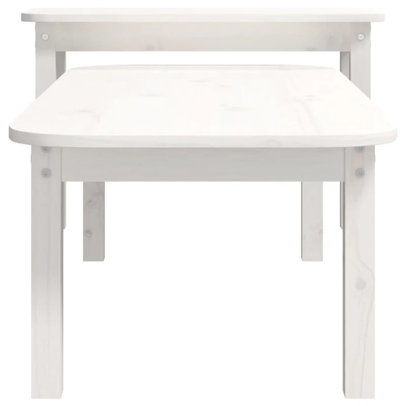 Ensemble de deux tables basses en bois de pin blanc DEC031259