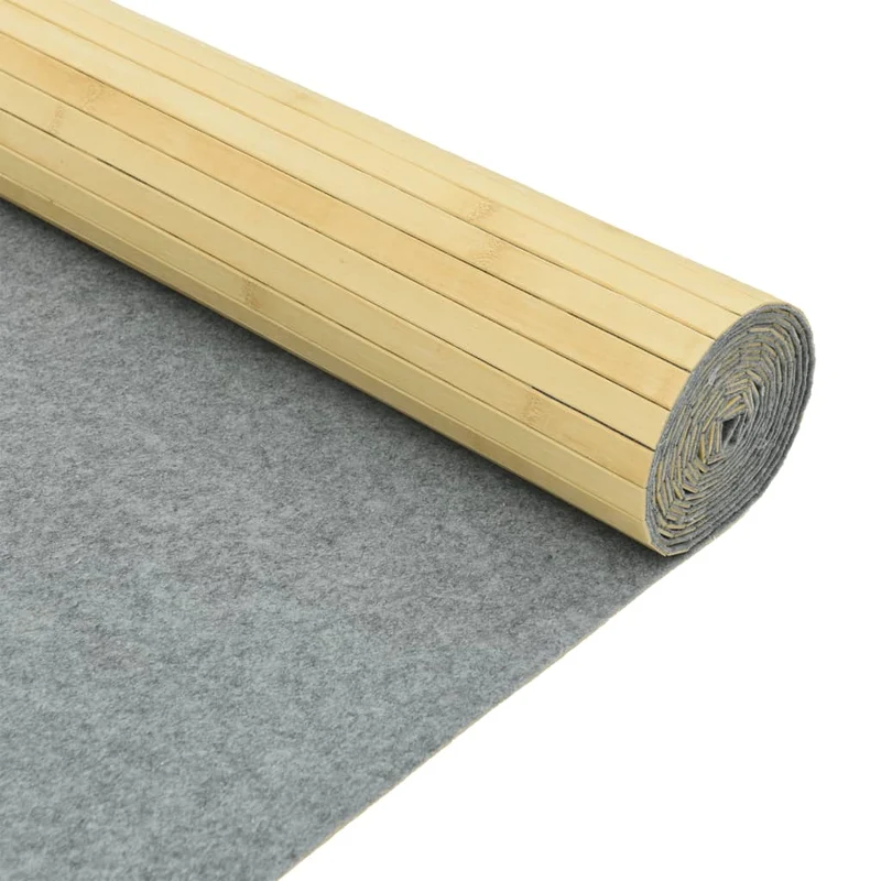 Paravent séparateur de pièce cloison 165 x 400 cm bambou beige DEC031158