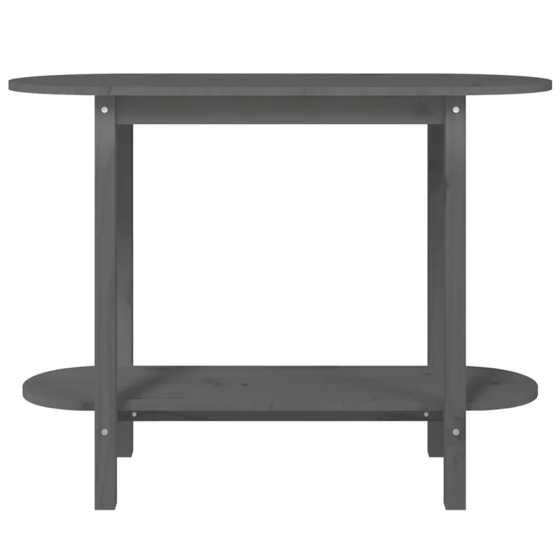 Table console table d'appoint 110 x 40 x 80 cm en bois massif de pin gris DEC031285