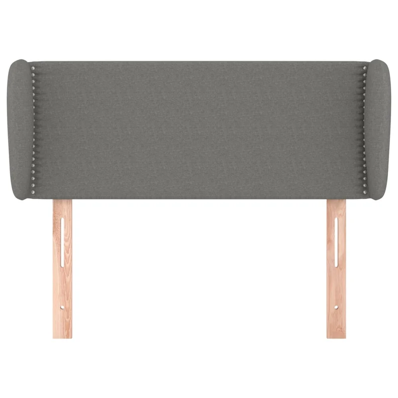 Tête de lit accessoire couchage chambre à coucher meuble avec rebord latéral 93 x 23 x 78/88 cm tissu gris foncé TDL0204849