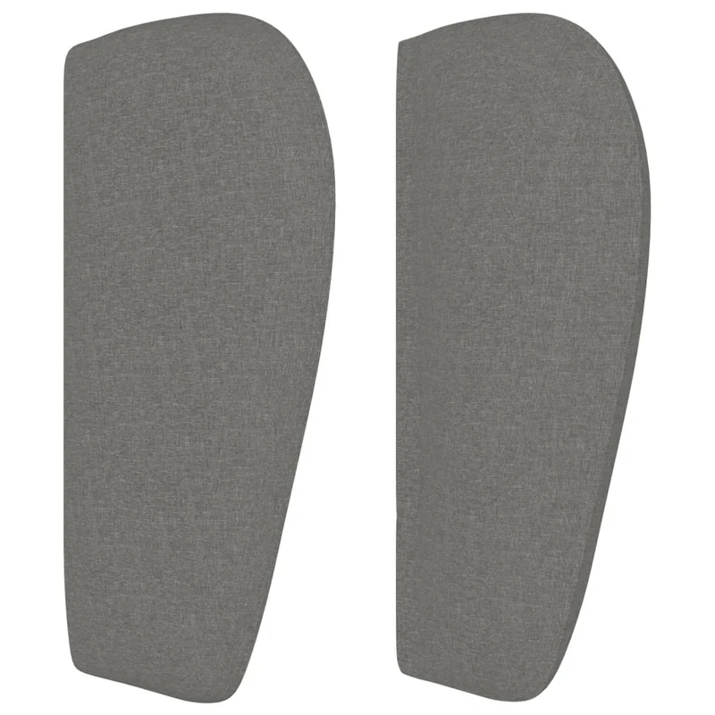 Tête de lit accessoire couchage chambre à coucher meuble avec rebord latéral 93 x 23 x 78/88 cm tissu gris foncé TDL0204843