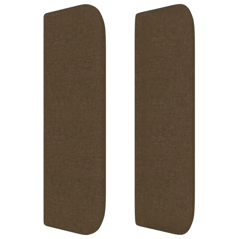 Tête de lit accessoire couchage chambre à coucher meuble avec rebord latéral 93 x 16 x 78/88 cm tissu marron foncé TDL0204643