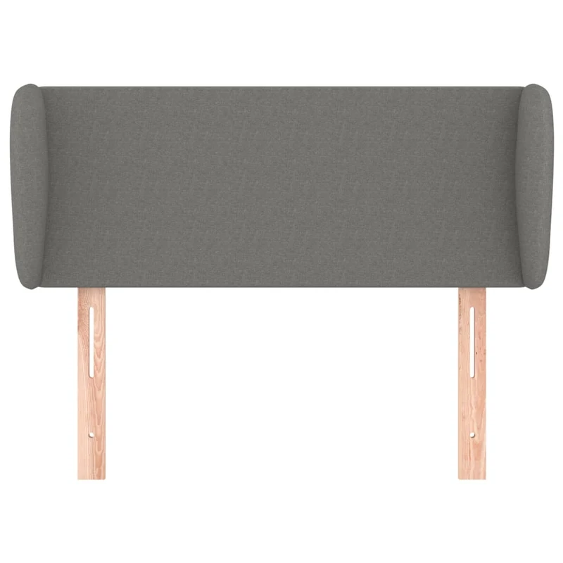 Tête de lit accessoire couchage chambre à coucher meuble avec rebord latéral 93 x 23 x 78/88 cm tissu gris foncé TDL0204844