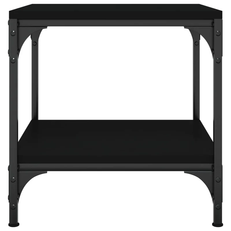 Lot de 2 tables d'appoint 40 x 40 x 40 cm bois d'ingénierie noir DEC031313