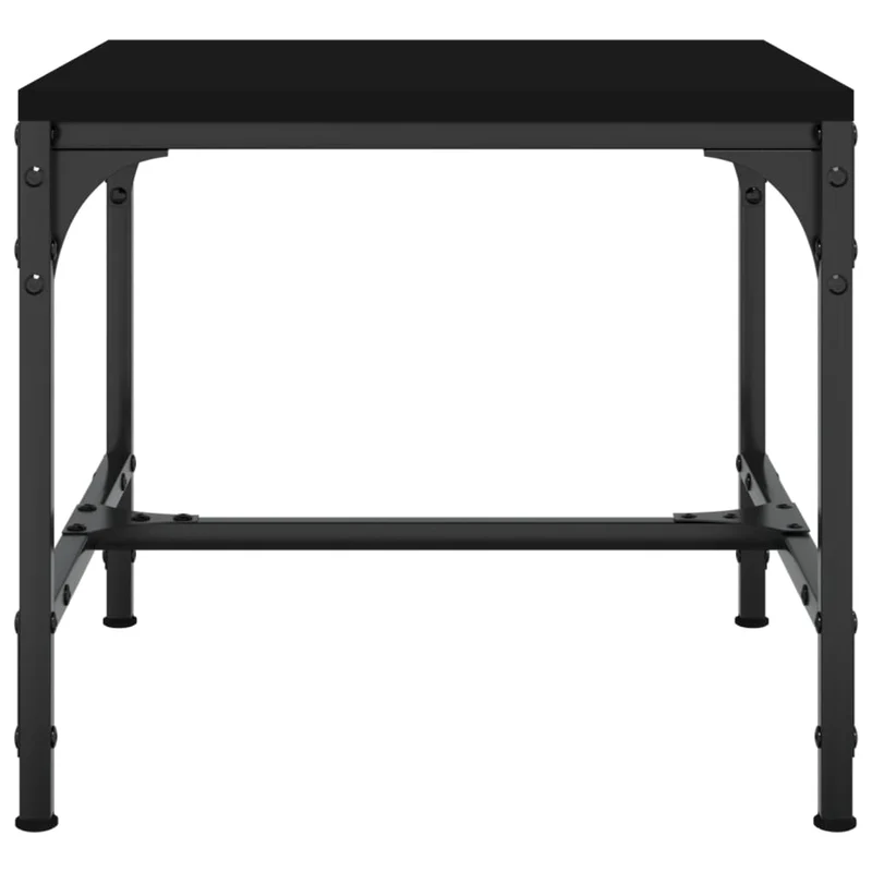 Lot de 2 tables d'appoint 40 x 40 x 35 cm bois d'ingénierie noir DEC031312
