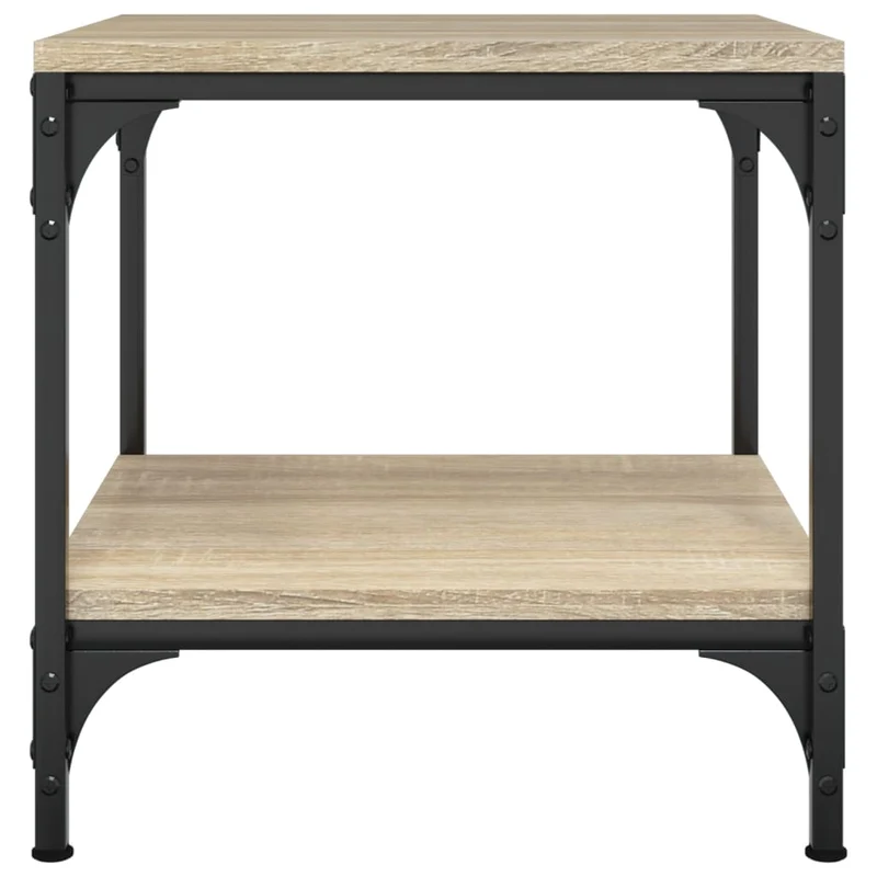 Lot de 2 tables d'appoint 40 x 40 x 40 cm bois ingénierie couleur chêne DEC031310