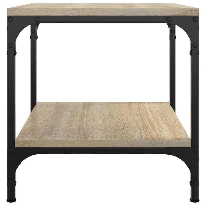 Lot de 2 tables d'appoint 40 x 40 x 40 cm bois ingénierie couleur chêne DEC031310