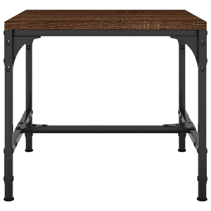 Lot de 2 tables d'appoint 40 x 40 x 35 cm bois ingénierie couleur chêne marron DEC031306