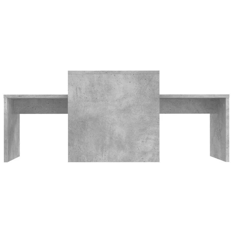 Ensemble de table basse emboîtées 100 x 48 x 40 cm bois ingénierie couleur gris béton DEC031256