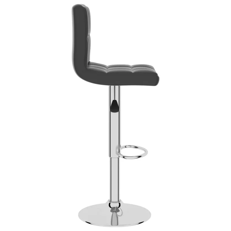 Tabouret de bar x1 chaise haute en PVC noir cadre en acier DEC029519