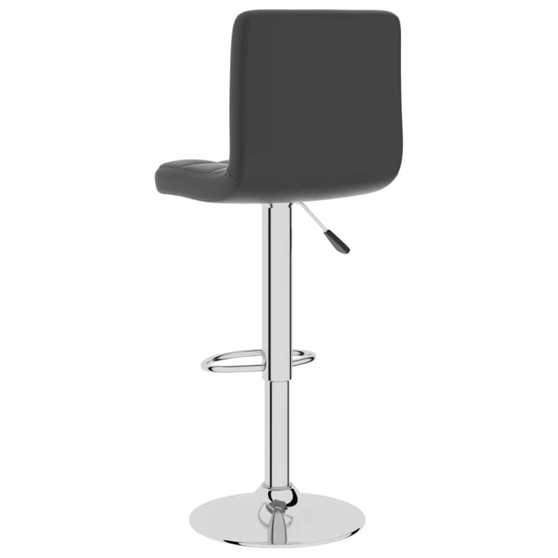 Tabouret de bar x1 chaise haute en PVC noir cadre en acier DEC029519
