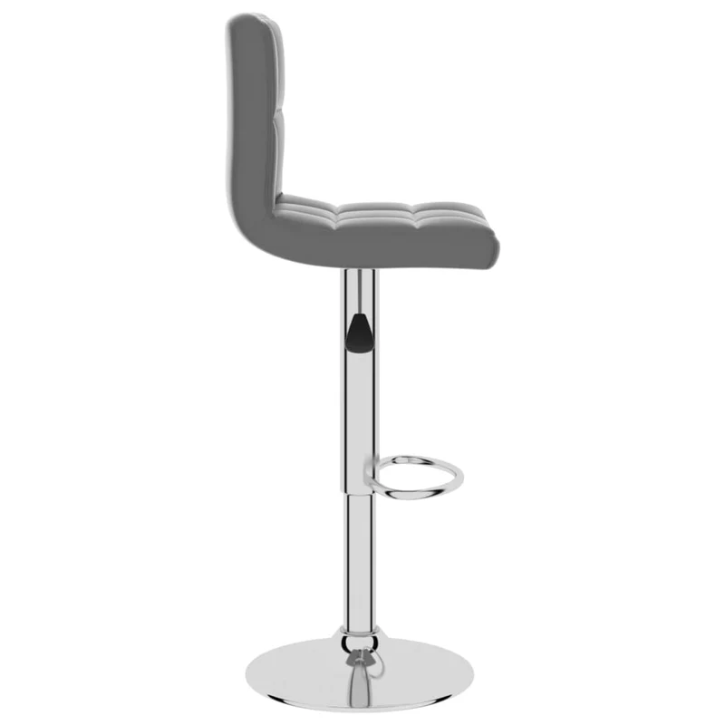 Tabouret de bar x1 chaise haute en PVC gris base en acier DEC029495