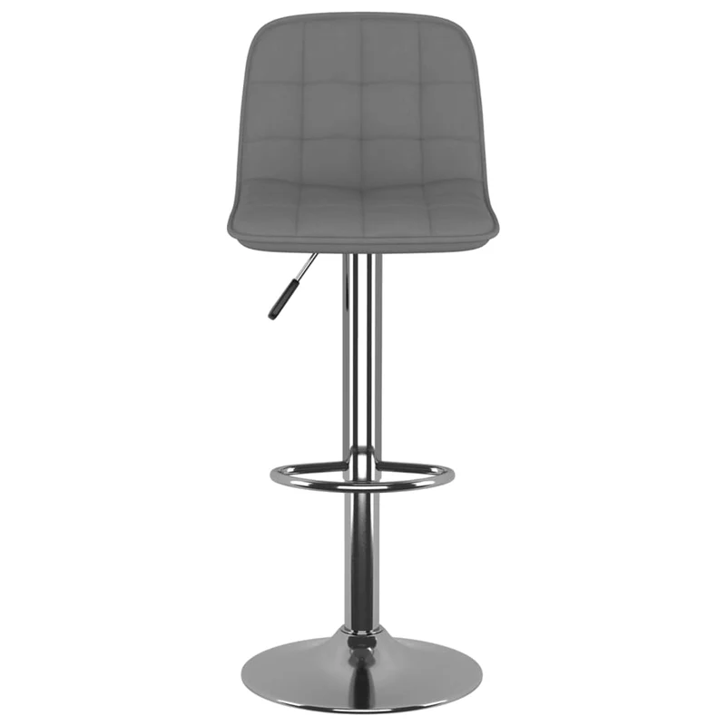 Lot de 2 tabourets de bar chaises hautes en tissu gris et acier DEC029687