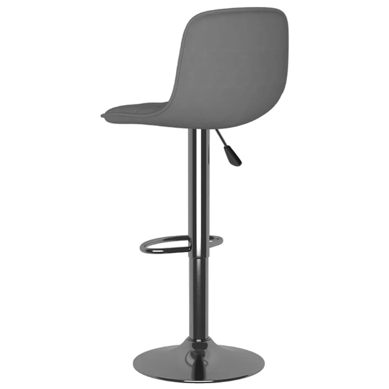 Lot de 2 tabourets de bar chaises hautes en tissu gris et acier DEC029687