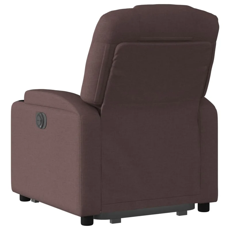 Fauteuil relax TV fonction de levage électrique très confortable en tissu marron foncé DEC028409