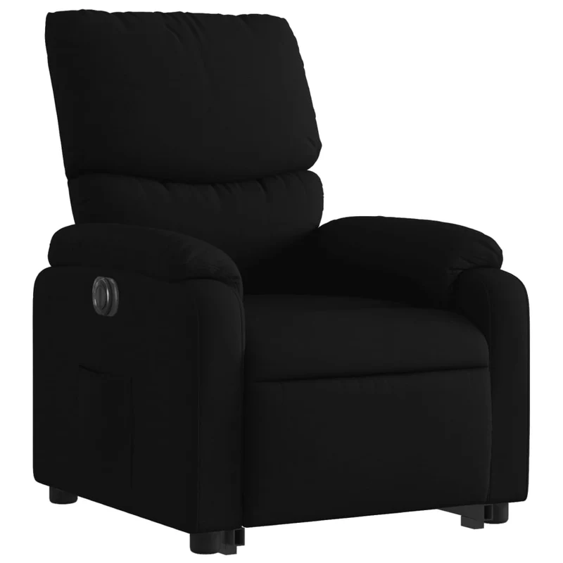 Fauteuil relax TV fonction de levage électrique très confortable en tissu noir DEC028486
