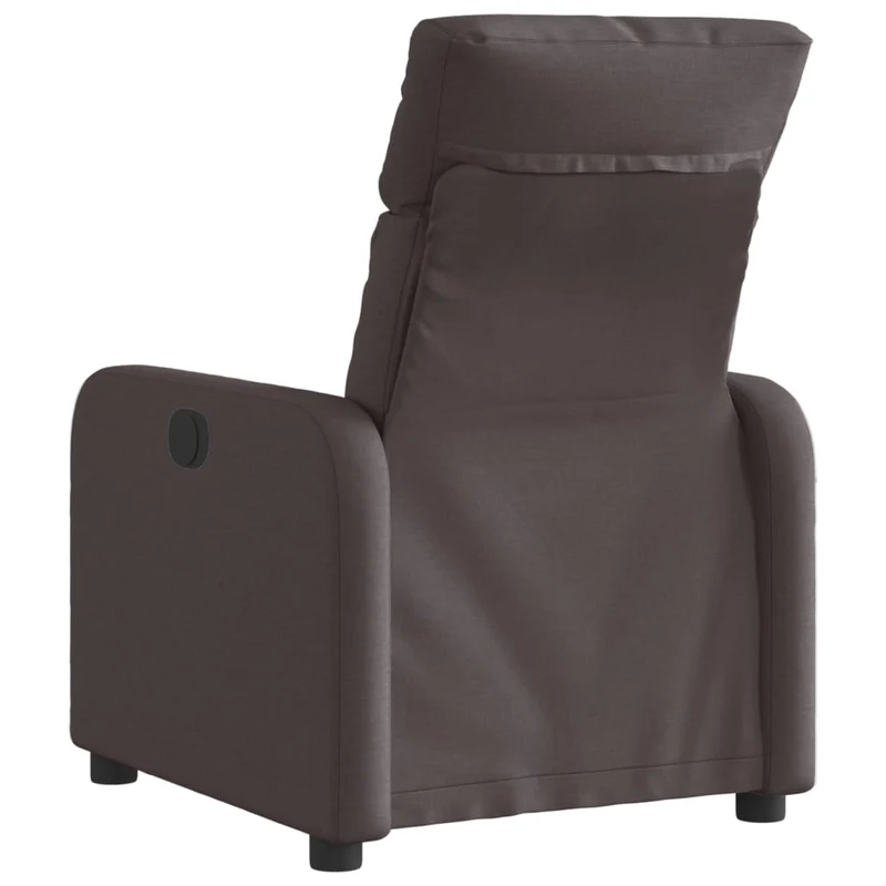 Fauteuil relax TV fonction d'inclinaison électrique très confortable en tissu marron foncé DEC028417