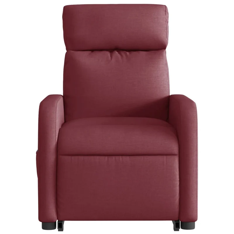 Fauteuil relax TV rembourrage confortable fonction de levage électrique en tissu rouge bordeaux DEC028163