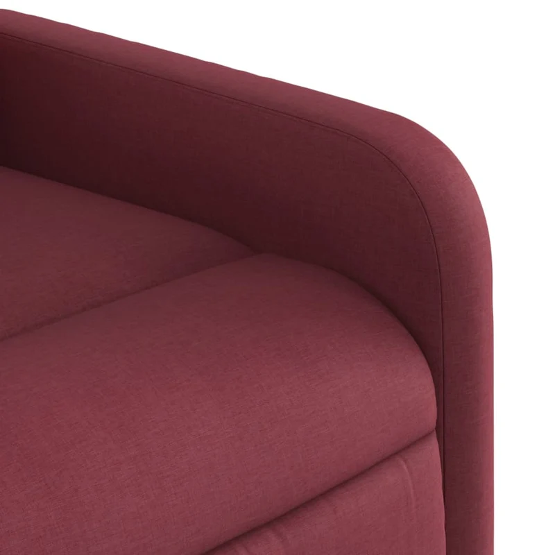 Fauteuil relax TV rembourrage confortable fonction d'inclinaison manuelle en tissu rouge bordeaux DEC028151