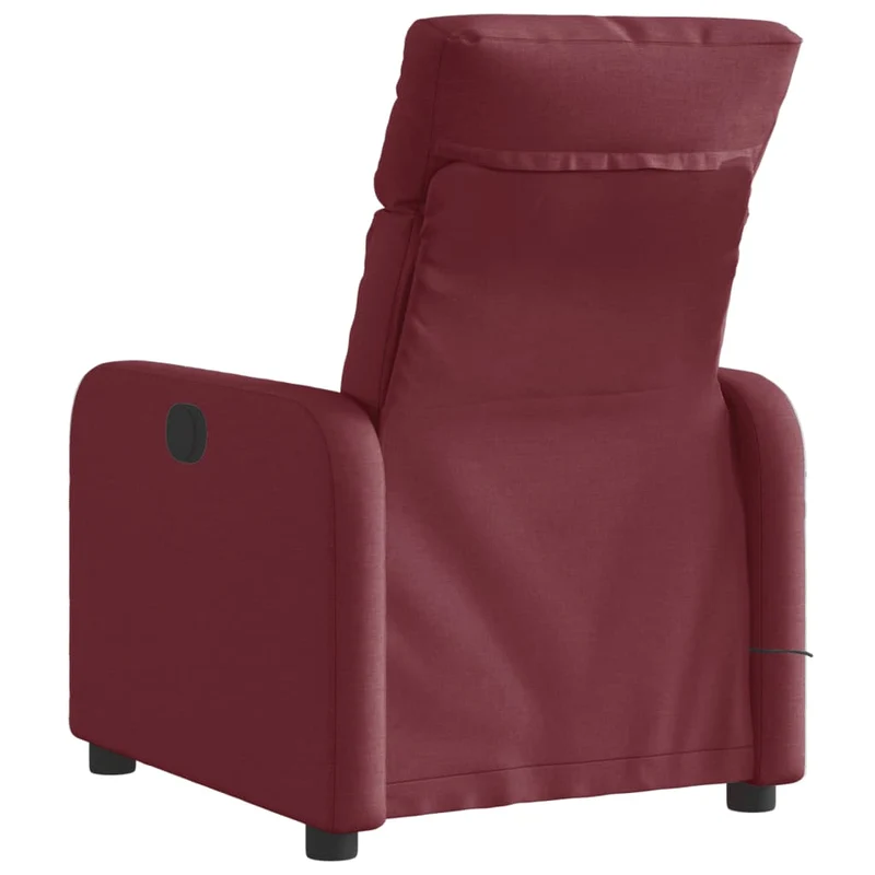 Fauteuil de relaxation TV fonction d'inclinaison électrique en tissu rouge bordeaux DEC027256