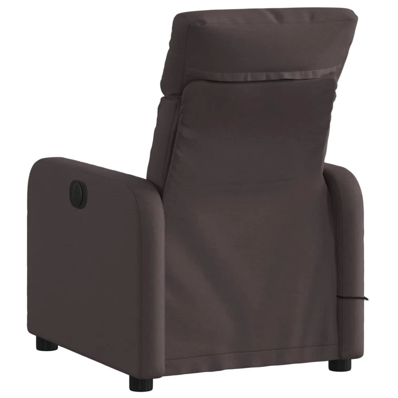 Fauteuil de relaxation TV fonction massage inclinable marron foncé tissu brun DEC026989