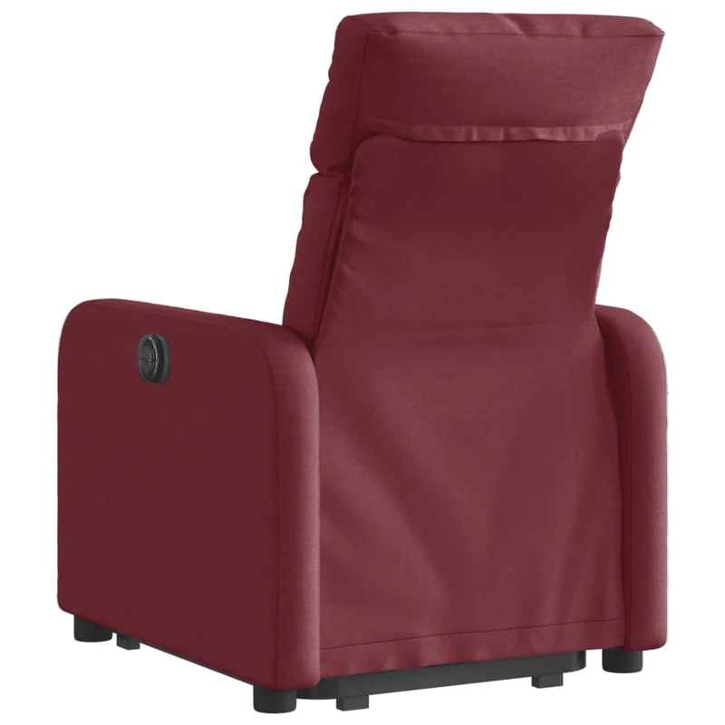 Fauteuil relax TV fonction de levage électrique très confortable en tissu rouge bordeaux DEC028542