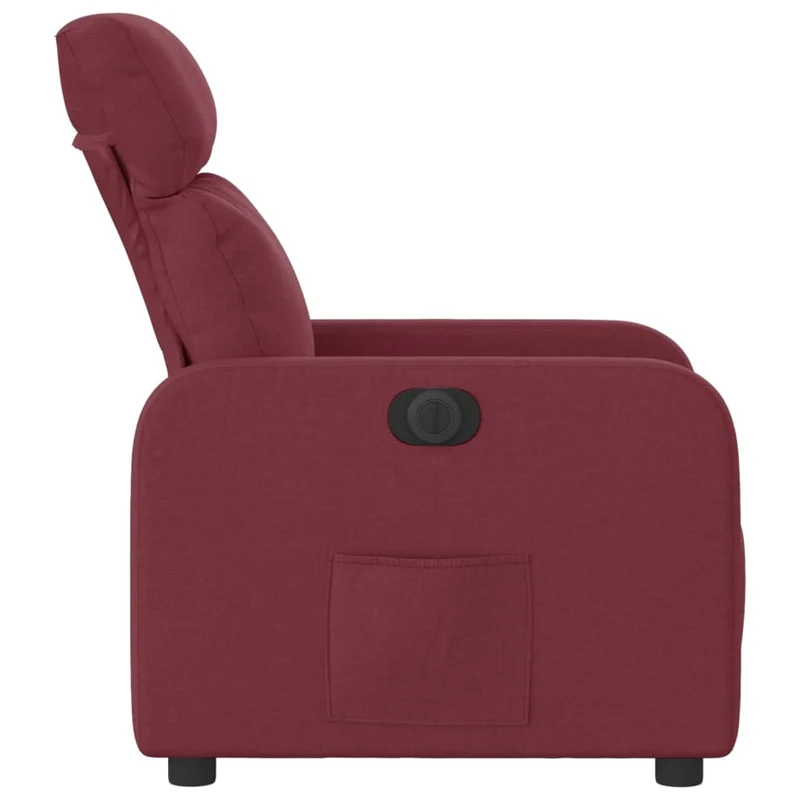 Fauteuil relax TV fonction d'inclinaison électrique très confortable en tissu rouge bordeaux DEC028541