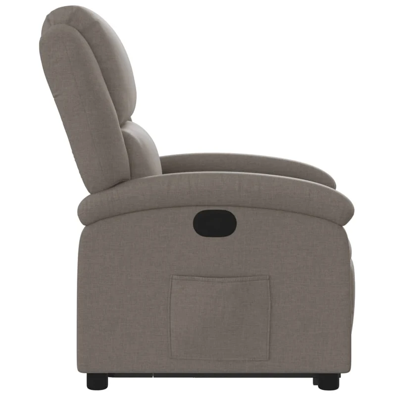 Fauteuil relax TV rembourrage confortable fonction de levage électrique en tissu taupe DEC028200