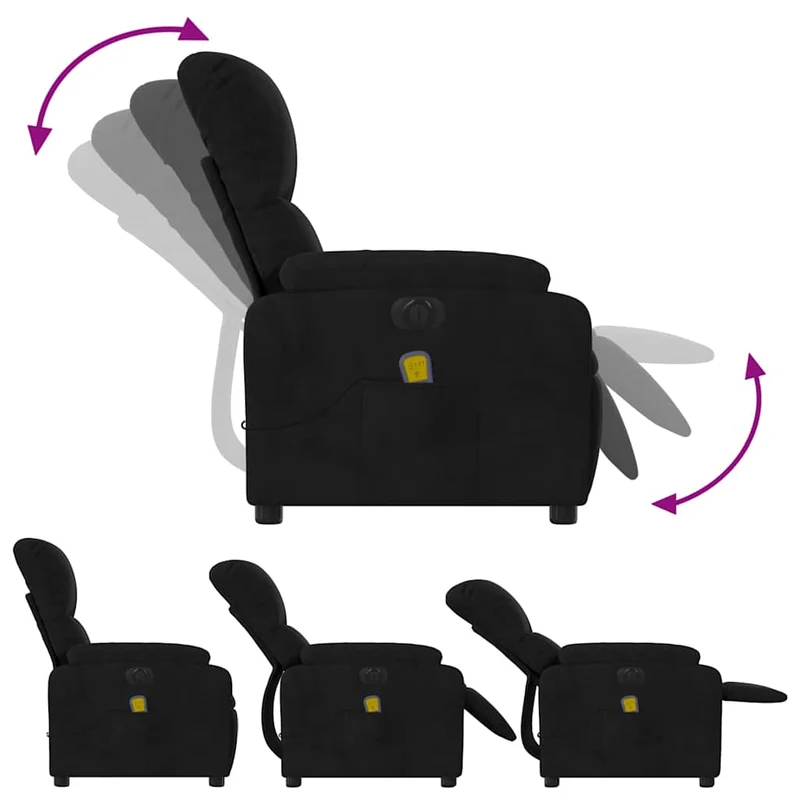 Fauteuil de relaxation fonction massage et inclinable en tissu microfibre DEC027826