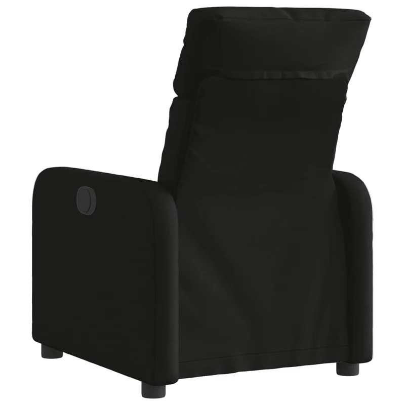 Fauteuil relax TV fonction d'inclinaison électrique très confortable en tissu noir DEC028495