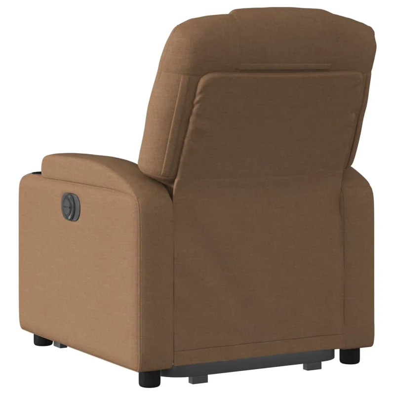 Fauteuil relax TV fonction de levage électrique très confortable en tissu marron DEC028437