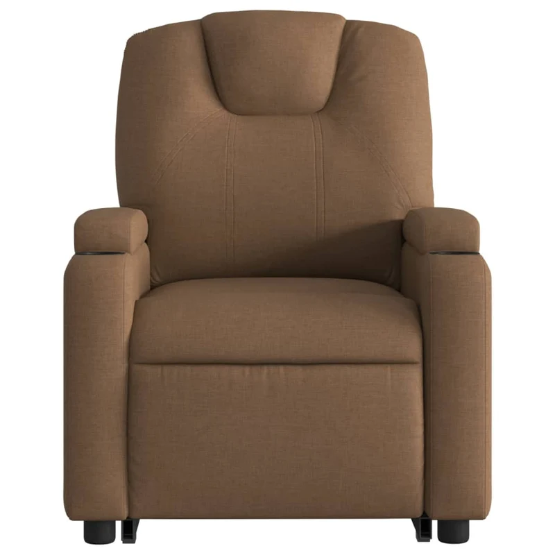 Fauteuil relax TV fonction de levage électrique très confortable en tissu marron DEC028437