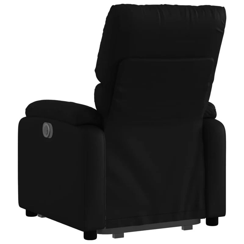 Fauteuil relax TV rembourrage confortable fonction de levage électrique en PVC noir DEC028067