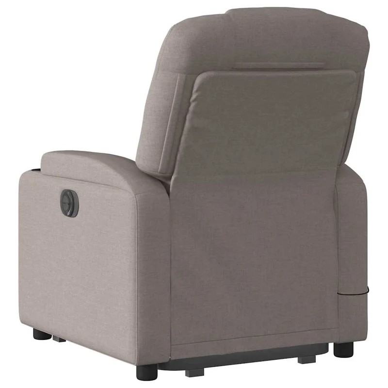Fauteuil de relaxation fonction massage et inclinable en tissu taupe DEC027860