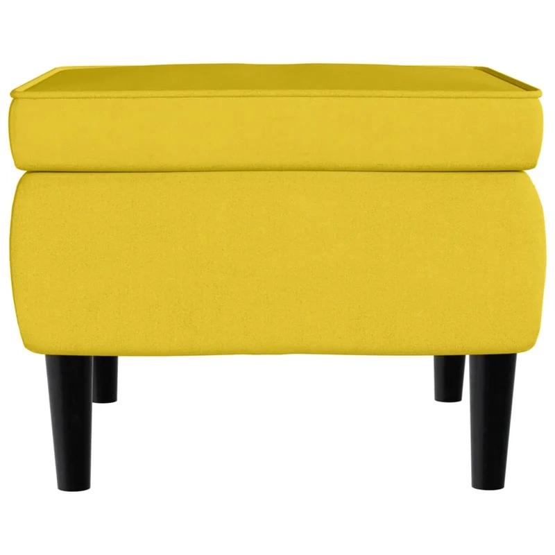 Fauteuil relax extra confort avec rebords latérals et repose-pieds en velours jaune moutarde velours DEC028694