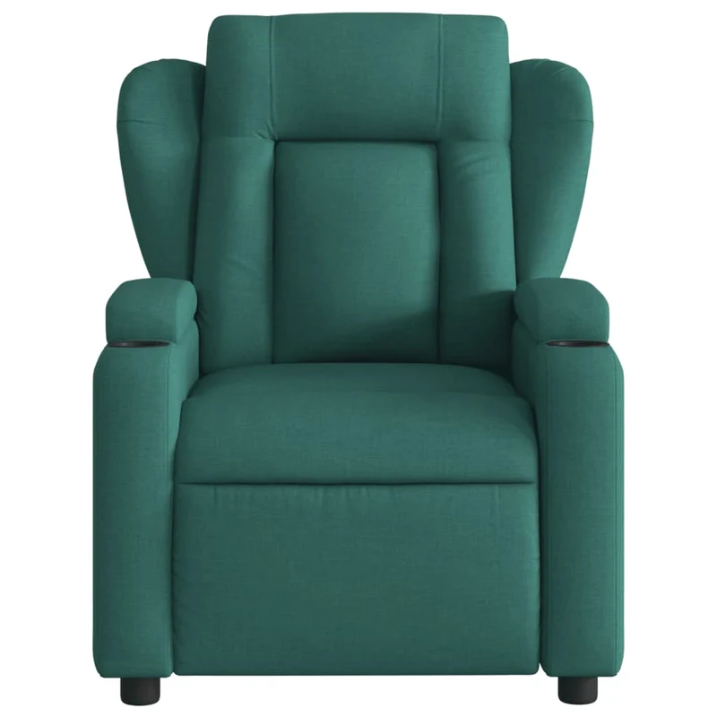 Fauteuil relax TV fonction d'inclinaison électrique très confortable en tissu vert foncé DEC028596