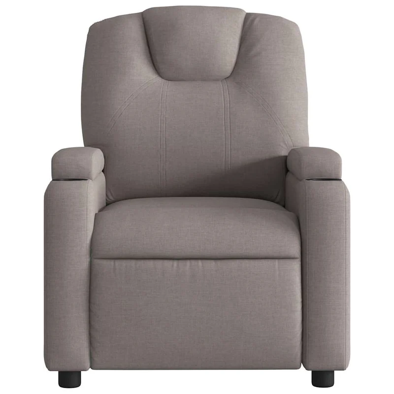 Fauteuil relax TV fonction d'inclinaison électrique très confortable en tissu taupe DEC028584
