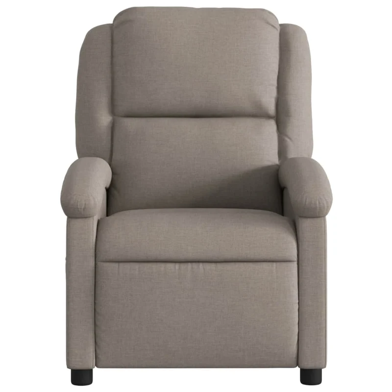 Fauteuil relax TV fonction d'inclinaison électrique très confortable en tissu taupe DEC028564