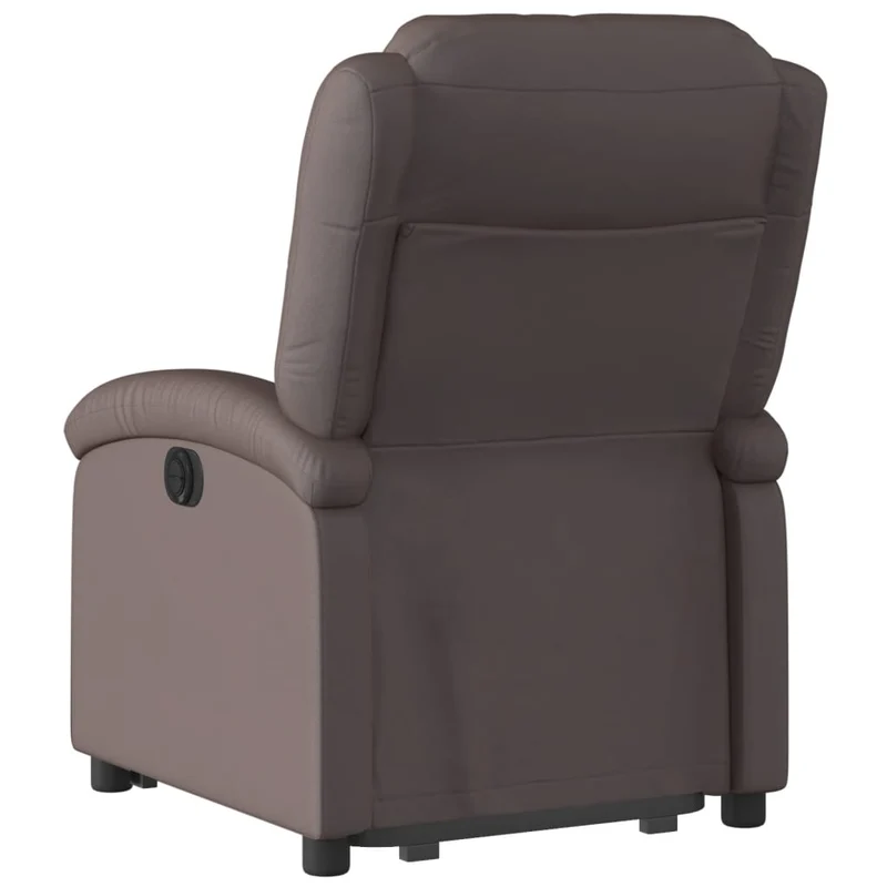 Fauteuil relax TV fonction de levage électrique très confortable en cuir véritable marron DEC028396