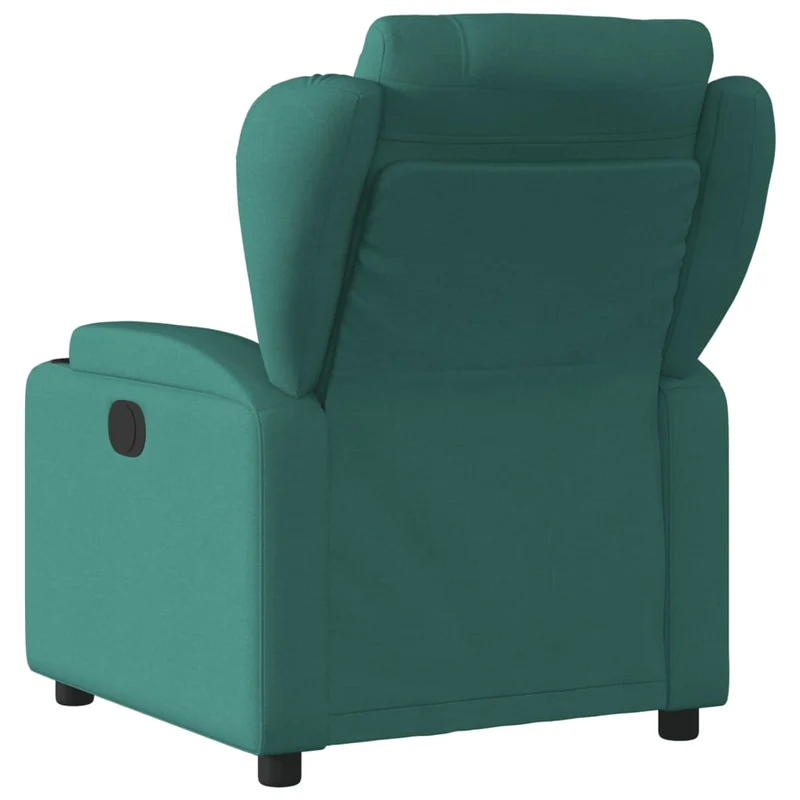 Fauteuil relax TV rembourrage confortable fonction d'inclinaison manuelle en tissu vert foncé DEC028219