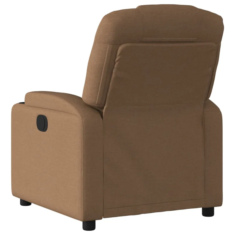 Fauteuil relax TV rembourrage confortable fonction d'inclinaison manuelle en tissu marron DEC028048