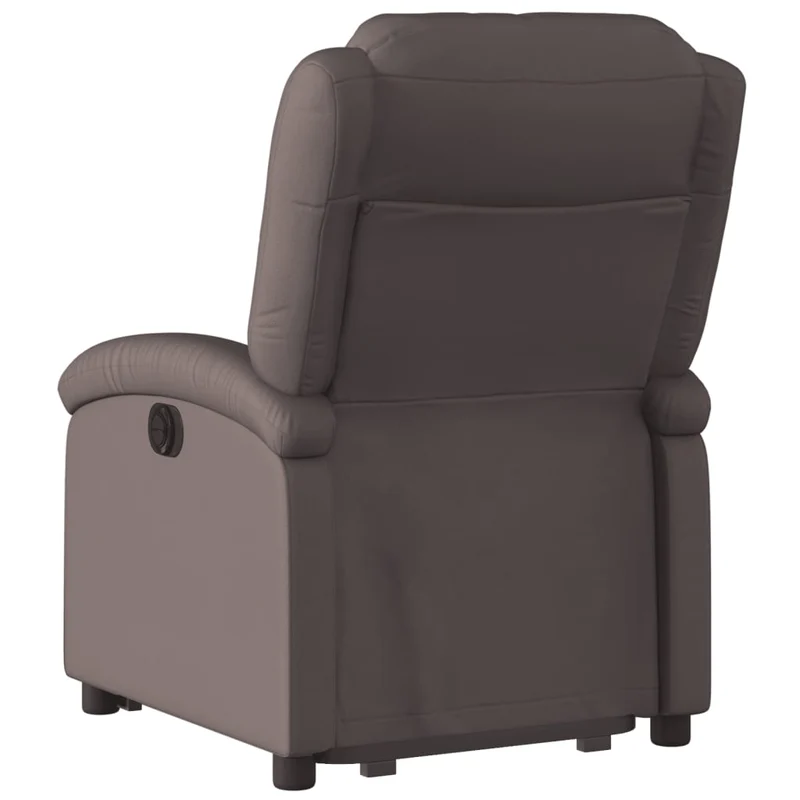 Fauteuil relax TV rembourrage confortable fonction de levage électrique en cuir véritable marron DEC027992