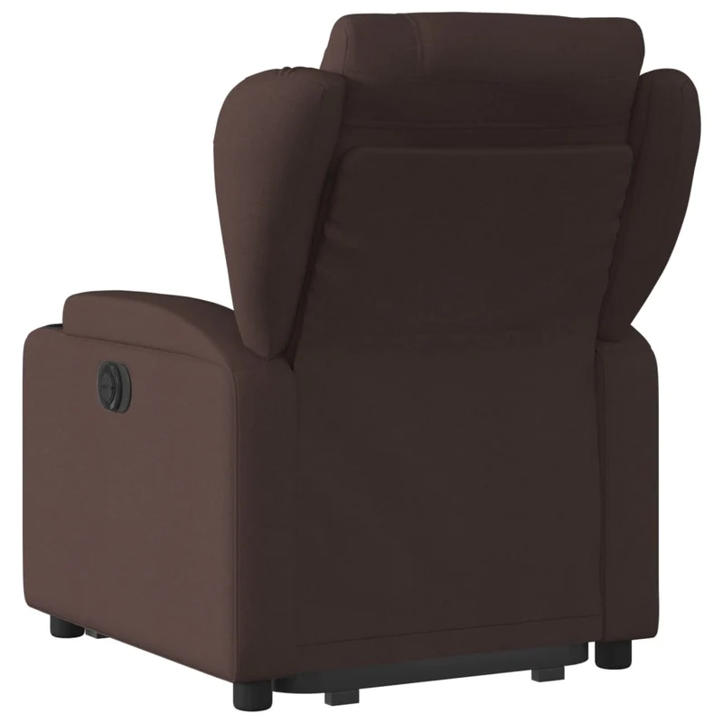Fauteuil relax TV fonction de levage électrique très confortable en tissu marron foncé DEC028415