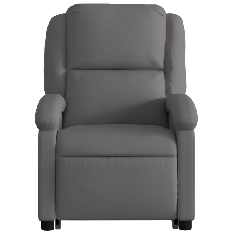 Fauteuil relax TV fonction de levage électrique très confortable en gris cuir véritable DEC028335