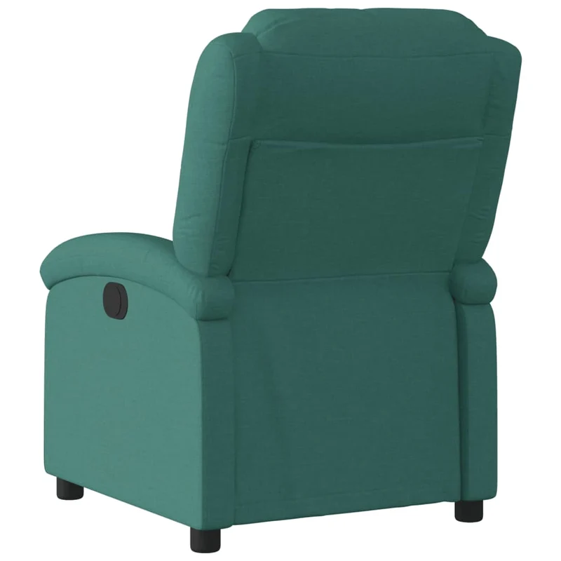 Fauteuil relax TV rembourrage confortable fonction d'inclinaison manuelle en tissu vert foncé DEC028227