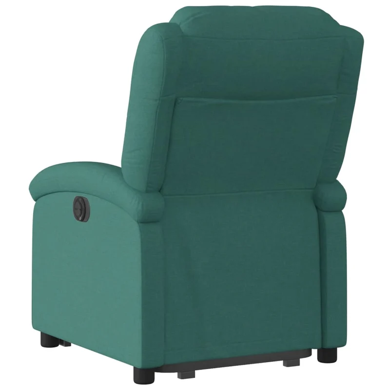 Fauteuil relax TV rembourrage confortable fonction de levage électrique en tissu vert foncé DEC028226