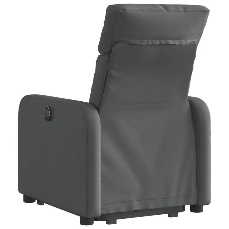 Fauteuil relax TV rembourrage confortable fonction de levage électrique en tissu gris foncé DEC027959