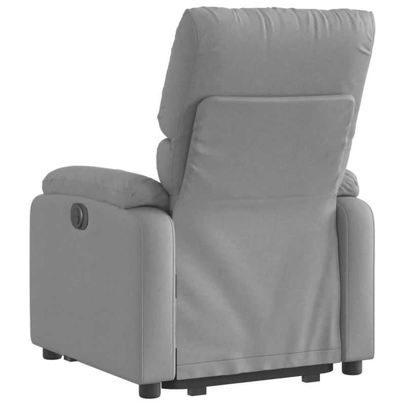 Fauteuil relax TV fonction de levage électrique très confortable en tissu gris clair DEC028326