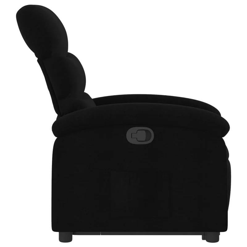 Fauteuil relax TV rembourrage confortable fonction de levage électrique en tissu noir DEC028120